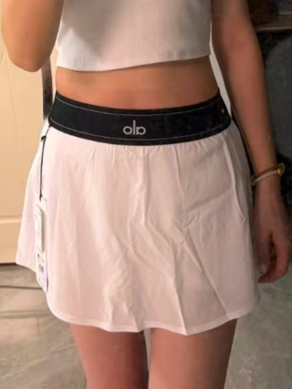 ALO Yoga Match Point High-Waisted Tennis Skirt White|New With Tags🤍 - Picture 9 of 9